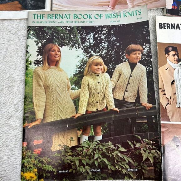 Knitting Sewing Magazines Aran Irish Knits Spinnerin Phildar Lot Vintage 60s 80s - Picture 8 of 12